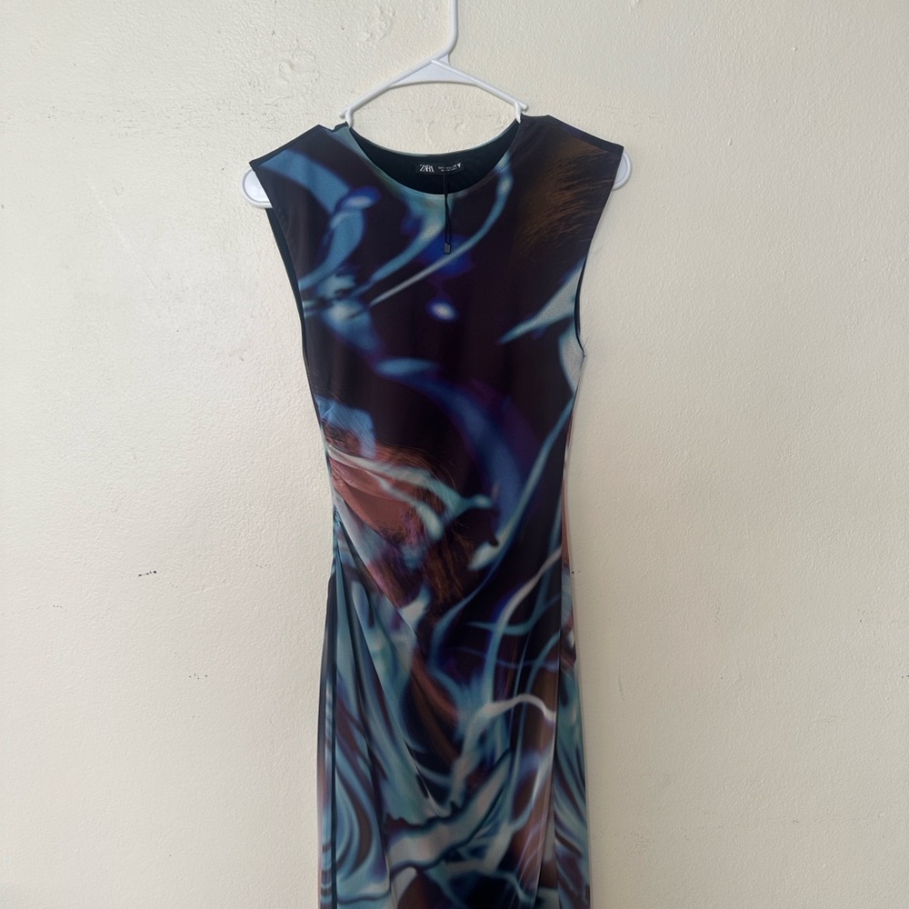 Zara Multicolor Abstract Dress
